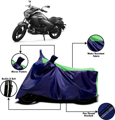 AUCTIMO Two Wheeler Cover for Suzuki(intruder 150, Blue, Green)