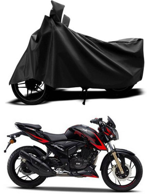 AASHTIK MART Two Wheeler Cover for TVS(Apache RTR 200, Black)