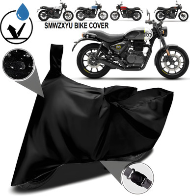 smwzxyu Waterproof Two Wheeler Cover for Royal Enfield(Meteor 350, Black)