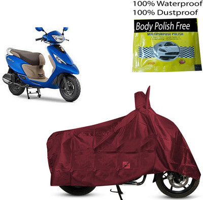EGAL Waterproof Two Wheeler Cover for TVS(BS6, Maroon)