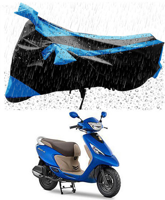 Furious3D Two Wheeler Cover for TVS(Scooty Zest, Blue, Black)