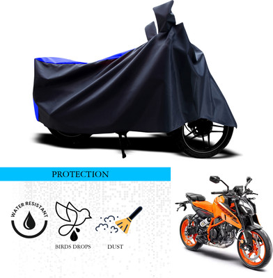 ANTHUB Waterproof Two Wheeler Cover for KTM(Duke 390, Black, Blue)