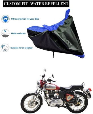 CODOKI Waterproof Two Wheeler Cover for Royal Enfield(Electra 5S, Blue, Black)