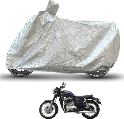 Caronix Waterproof Two Wheeler Cover for JAWA(Forty Two, Silver)