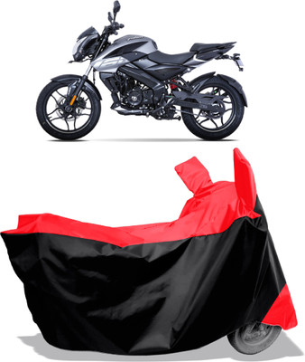 Amexride Two Wheeler Cover for Bajaj(Pulsar 160 NS DTS-i, Black, Red)