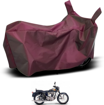 GOSHIV-car and bike accessories Waterproof Two Wheeler Cover for Royal Enfield(Bullet 350 Twinspark, Maroon)