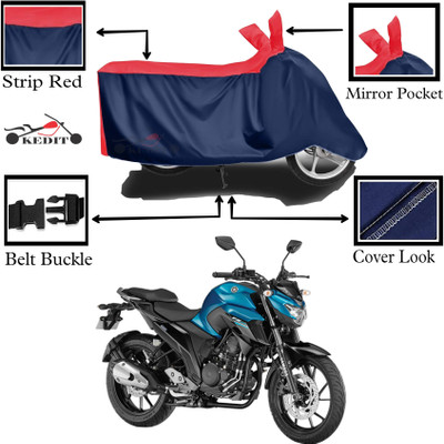 KEDIT Two Wheeler Cover for Yamaha(FZ S V3 BS6, Red, Blue)