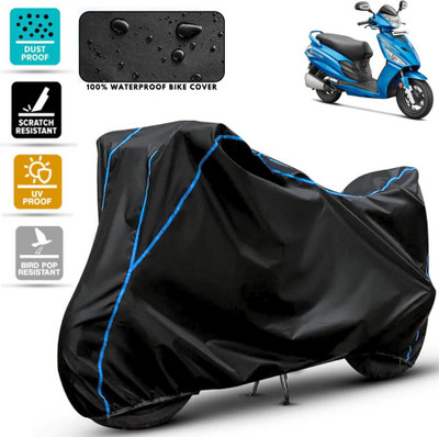 AutoGalaxy Waterproof Two Wheeler Cover for Hero(Maestro Edge 110 BS6, Black, Blue)