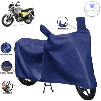 MADAFIYA Waterproof Two Wheeler Cover for Hero(Glamour Blaze, Blue)