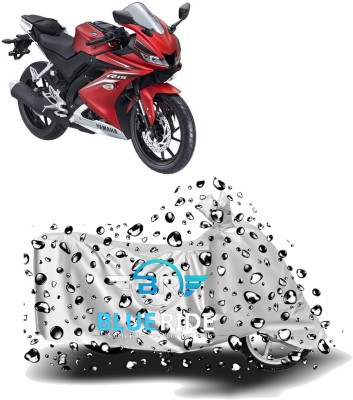 BLUERIDE Two Wheeler Cover for Yamaha(YZF R15 V3.0, Silver)