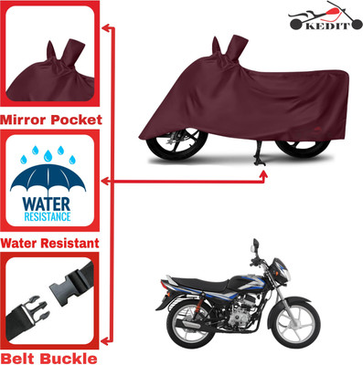 KEDIT Two Wheeler Cover for Bajaj(CT100, Maroon)