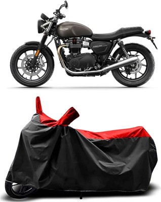 KEDIT Two Wheeler Cover for Triumph(Speed Twin, Red, Black)