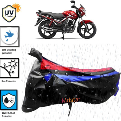 Mdstar Waterproof Two Wheeler Cover for TVS(Star City Plus, Black)