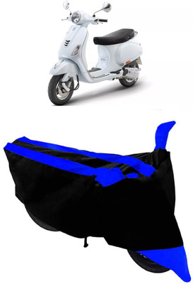 ABORDABLE Two Wheeler Cover for Vespa(ZX 125, Black, Blue)