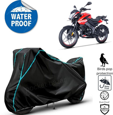 pocket bazar Waterproof Two Wheeler Cover for Bajaj(Pulsar NS125 BS6, Black)