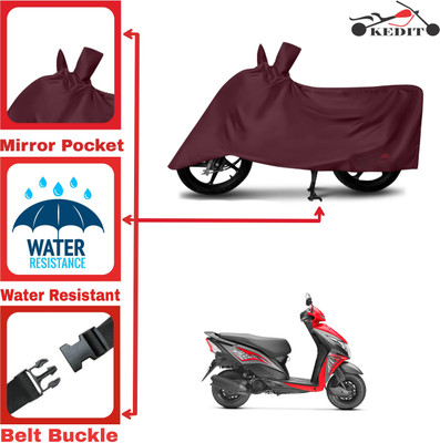 KEDIT Two Wheeler Cover for Honda(Dio, Maroon)