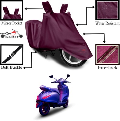 KEDIT Two Wheeler Cover for Bajaj(Chetak, Maroon)