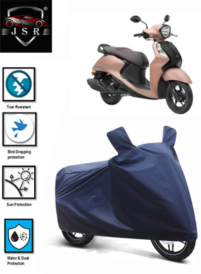 J S R Waterproof Two Wheeler Cover for Yamaha(Fascino 125 BS6, Blue)