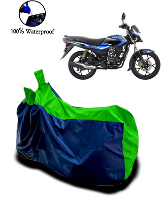 Autofly Waterproof Two Wheeler Cover for Bajaj(Platina 110, Blue, Green)