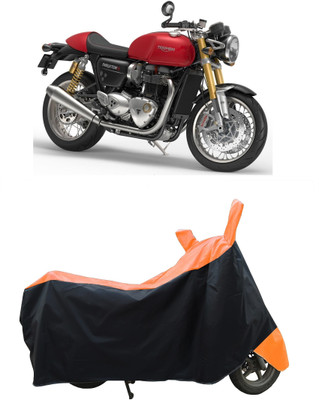 Coxtor Waterproof Two Wheeler Cover for Triumph(Thruxton 1200 R, Orange)