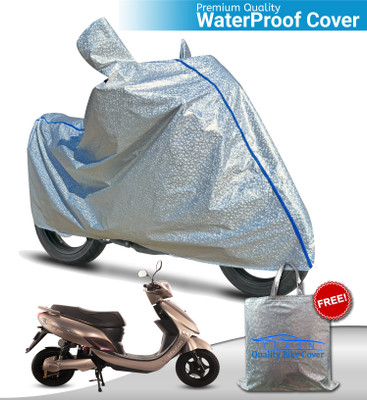 TEASN Waterproof Two Wheeler Cover for Hero(Electric Photon BS6, Silver)