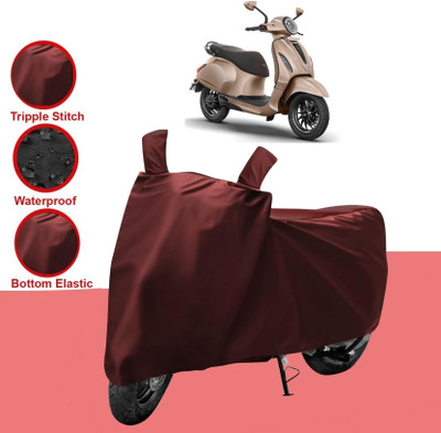 HWSXQAE Two Wheeler Cover for Bajaj(Maroon)