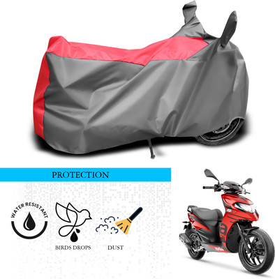 ANTHUB Waterproof Two Wheeler Cover for Aprilia(SR 125, Grey, Red)