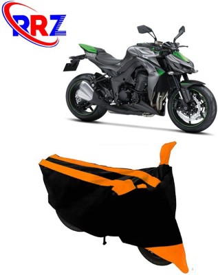 RRZ Waterproof Two Wheeler Cover for Kawasaki(Z1000, Black, Orange)