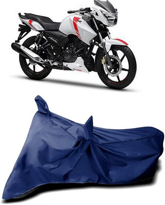 AASHTIK MART Two Wheeler Cover for TVS(Apache RTR 160 4V, Blue)