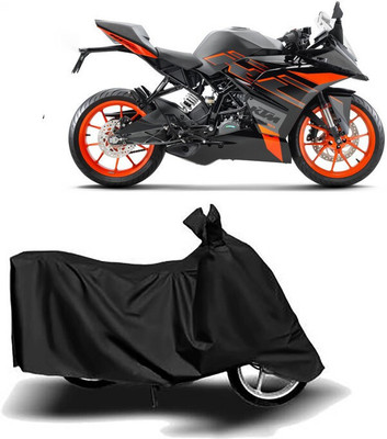 DeepShakshi AUTOMOTIVE Waterproof Two Wheeler Cover for KTM(RC 200, Black)