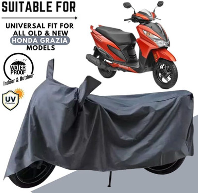 MADAFIYA Waterproof Two Wheeler Cover for Honda(Grazia BS6, Grey)