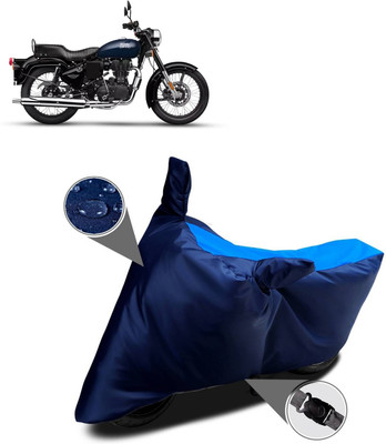 AutoGalaxy Waterproof Two Wheeler Cover for Royal Enfield(Bullet Electra Twinspark, Blue)