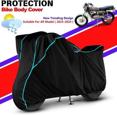 CABRY Waterproof Two Wheeler Cover for Yamaha(RX 100, Black, Blue)