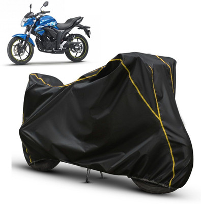 xodi Waterproof Two Wheeler Cover for Suzuki(Gixxer, Black, Yellow)