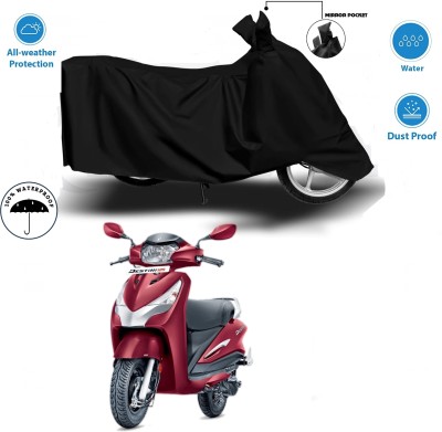 WMIZEXA Waterproof Two Wheeler Cover for Universal For Bike(Let's, Black)