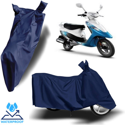 Autoinnovation Waterproof Two Wheeler Cover for TVS(Scooty Pep Plus, Blue)