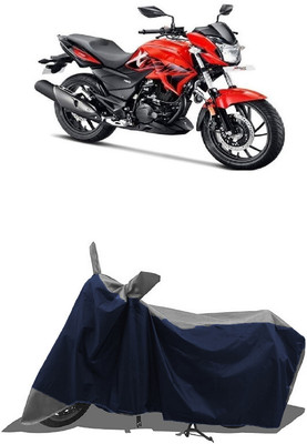 SUGASHRI Waterproof Two Wheeler Cover for Hero(Xtreme 200R, Grey, Blue)
