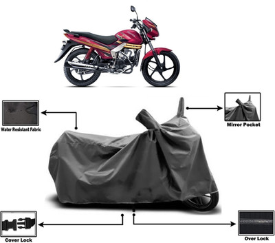 Amexride Two Wheeler Cover for Mahindra(Centuro Rockstar, Grey)