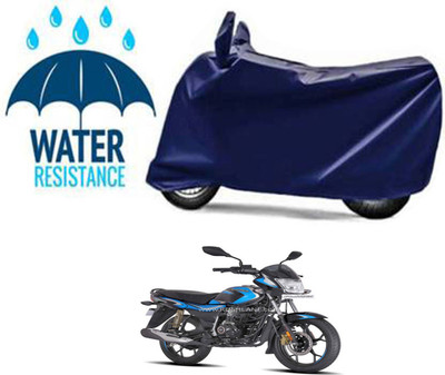DeepShakshi AUTOMOTIVE Waterproof Two Wheeler Cover for Bajaj(Platina 100 DTS-i, Blue)