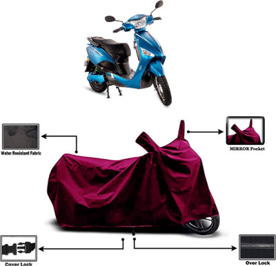 KEDIT Two Wheeler Cover for Hero(Electric Optima Plus, Maroon)