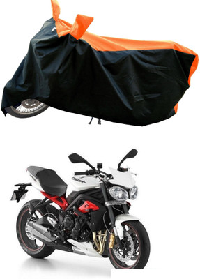 DeepShakshi AUTOMOTIVE Waterproof Two Wheeler Cover for Triumph(Street Triple RS BS6, Orange)