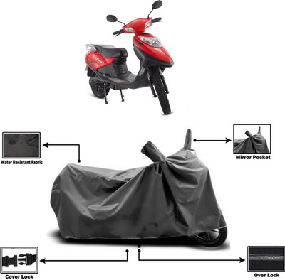 Amexride Two Wheeler Cover for Hero Electric(Electric Flash, Grey)