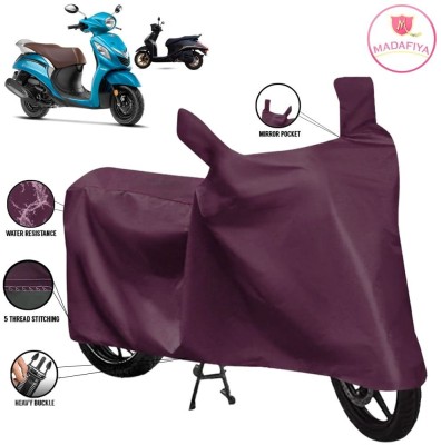 MADAFIYA Waterproof Two Wheeler Cover for Yamaha(Fascino, Maroon)