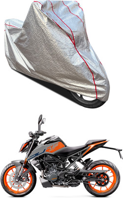 PAGORA Waterproof Two Wheeler Cover for KTM(200 Duke BS6, Silver)