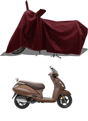 bykorrzon Waterproof Two Wheeler Cover for TVS(Jupiter 125, Maroon)