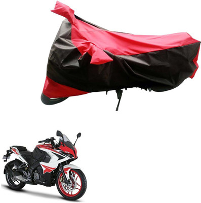 Mdstar Waterproof Two Wheeler Cover for Bajaj(Pulsar RS 200, Black, Red)