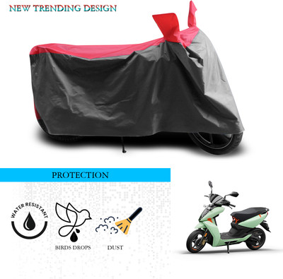 SnehaSales Waterproof Two Wheeler Cover for Ather(450 X, Grey, Red)