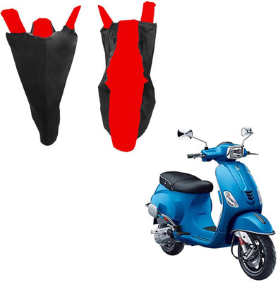 RiderShine Waterproof Two Wheeler Cover for Piaggio(Vespa SXL 125, Black, Red)
