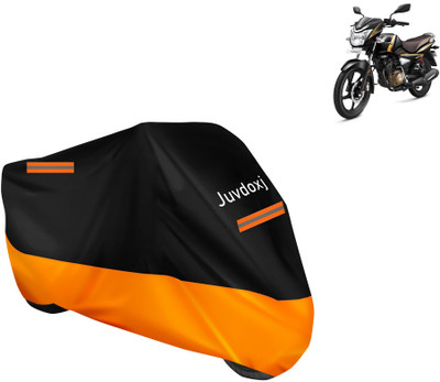 Juvdoxj Waterproof Two Wheeler Cover for TVS(Victor Premium BS6, Orange)