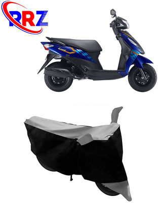 RRZ Waterproof Two Wheeler Cover for Suzuki(Let's, Black, Grey)
